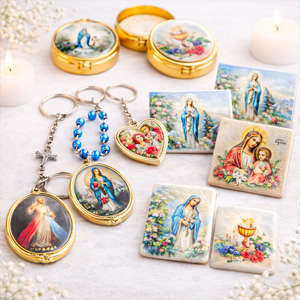 Porta-Chaves, ímanes, Custódias para hóstias